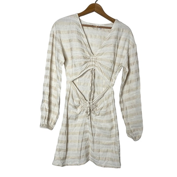 ASOS DESIGN Striped Cutout Mini Dress - Picture 1 of 5